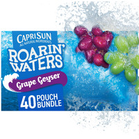 Capri Sun Roarin' Waters Grape Ready-To-Drink Juice (40 Pouches, 4 Boxes Of 10)