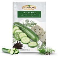 Mrs. Wages Quick Process Dill Pickle Mix, Quick And Easy, Simple-To-Use, Traditional Pickle Flavoring, Enhance Your Pickling Cucumbers, 6.5 Oz Packet (Value Pack Of 6)