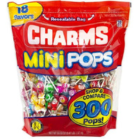 Charms Mini Pops 18 Assorted Flavors With Resealable Bag (300 Count)