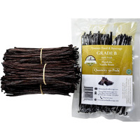 50 Vanilla Beans Bulk For Making Vanilla Extract, Whole Vanilla Beans Extract Grade 4-5 Inches, Perfect Homemade Extract, Baking And Cooking (50 Beans, 50)