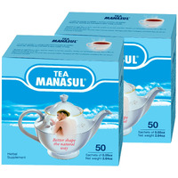 Manasul Classic - Infusion Based On Senna, Peppermint, Lemon Balm, Liquorice And Anise. Herbal Tea With Calming Effect. 50 Tea Sachets. Pack Of 2