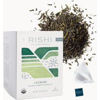 Rishi Tea Jasmine Green Tea - Herbal Tea Bags, Contains Caffeine, Jasmine Green Tea Bags, Usda Certified Organic, Jasmine Tea Bags, Floral Aroma & Taste, Organic Green Tea - 15 Sachets