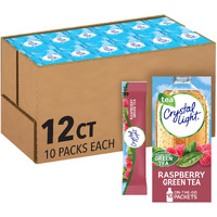 Crystal Light Sugar-Free Raspberry Green Tea On-The-Go Powdered Drink Mix 120 Count-10 Count (Pack Of 12)