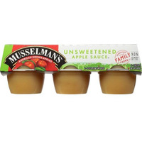 Musselman's Unsweetened Apple Sauce (Pack Of 3) 6 - 4 Oz Cups Per Pack (18 Cups Total)