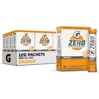 Gatorade G Zero Sports Drink Mix Powder Packets, Orange, Electrolyte Powder Drink Mix For Hydration, Zero Sugar, Total 120 Packets