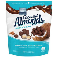Edward Marc Chocolatier Sweet Coconut Almond Snacks - Dark Chocolate - Lightly Roasted Almonds Coated In Sustainably Sourced Dark Chocolate - 32 Oz (1-Pack)