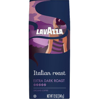 Lavazza Italian Roast Ground Coffee 12Oz Bag, Extra Dark Roast (Pack Of 1) - Package May Vary