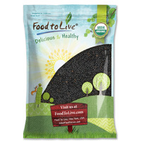 Organic Black Lentils, 5 Pounds - Non-Gmo, Whole Dry Pulses, Raw, Sproutable, Kosher, Vegan, Bulk Legumes, Black Masoor Daal. Rich In Thiamin, Folate, Protein. Great For Stews, Curries, Tacos, Soups.