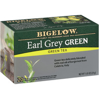 Bigelow Tea Earl Grey Green Tea, Caffeinated, 20 Count (Pack Of 6, 120 Total Tea Bags