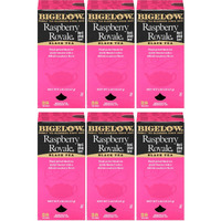 Bigelow Raspberry Royale Tea Bags 28-Count Boxes (Pack Of 6) Black Tea Bags All Natural Gluten Free Rich In Antioxidants