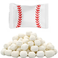 Sports Buttermints, Mint Candies, After Dinner Mints, Butter Mint Candy, Fat-Free, Kosher Certified, Individually Wrapped (Baseball, 55 Pieces)