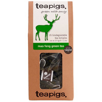 Teapigs Mao Feng Green Tea Bags, 15 Count, Clear Pale Green Tea, Fresh Summer Air Taste, Biodegradable, Plant Based Tea Bag
