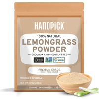 Handpick Lemongrass Powder (226G/8Oz) Non Gmo, Gluten Free, 100% Raw, Sourced From India, For Cooking, Smoothies, Tea, Packed In Resealable Ziplock Pouch