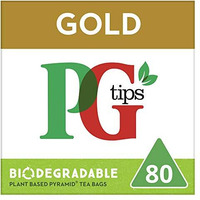 Pg Tips Gold 80S Pyramid Teabags 232 G (Pack Of 6, Total 480 Teabags)