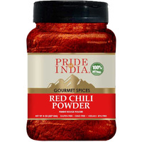 Pride Of India - Red Chili Ground - Traditional Indian Spice - Ideal For Gourmet & Savory Dishes Dishes - Gmo/Gluten Free - Easy To Store - 8Oz. Medium Dual Sifter Jar