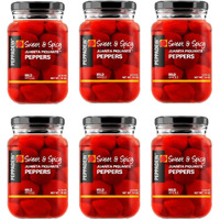 Peppadew Mild Whole Sweet & Spicy Piquante Peppers, 14-Ounce Glass Jars (Pack Of 6)