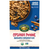 Nature's Path Organic Optimum Power Blueberry Cinnamon Flax Cereal, 14 Oz (Pack Of 6), Non-Gmo
