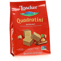 Loacker Quadratini Bite Size Wafer Cookies Hazelnut - 8.82 Oz