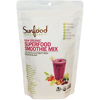 Sunfood Superfood Raw Organic Smoothie Mix - Vegan Superfood Protein Smoothie Powder, Drink Mix With Fruit & 12G Plant Based Protein For Women & Men - 8 Oz Bag
