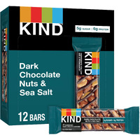 Kind Bars, Dark Chocolate Nuts And Sea Salt, Healthy Snacks, Gluten Free, Low Sugar, 6G Protein, 12 Count