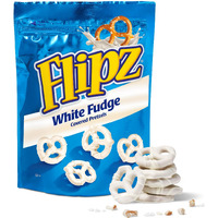 Flipz White Fudge Covered Pretzel, 5 Ounce (Pack Of 6)