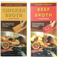 Savory Choice Liquid Chicken And Beef Broth Concentrates, 5.1 Ounce (Pack Of 2)