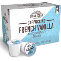 Grove Square Cappuccino Pods, French Vanilla, Single Serve , 24 Count (Pack Of 1)