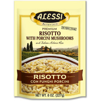 Alessi Autentico, Premium Seasoned Risotto, Italian Arborio Rice, Easy To Prepare, 8Oz (Porcini Mushroom, Pack Of 6)