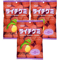 Kasugai Litchi (Lychee) Gummy Candies (Pack Of 3) By Kasugai