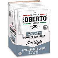 Oh Boy! Oberto Classics Thin Style Peppered Beef Jerky, 1.2 Ounce (Pack Of 8)