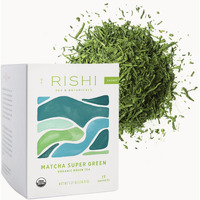 Rishi Tea Matcha Super Green Tea  Usda Organic Direct Trade Sachet Tea Bags, Certified Kosher Caffeinated Japanese Green Tea, Umami Antioxidant Rich Sencha & Matcha Blend  15 Count (Pack Of 1)