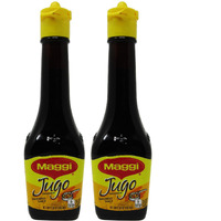 Jugo Maggi Seasoning Sauces Lot Of Two 3.38 Oz Each Glass Bottles Sealed