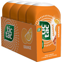 Tic Tac Orange Flavored Mints, 4 Count, On-The-Go Refreshment, 3.4 Oz Each