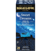 Bigelow Sweet Dreams Herbal Tea 28-Count Box (Pack Of 1) Relaxing Blend Of Chamomile & Mint Caffeine-Free Nighttime Herbal Tea In Individual Foil-Wrapped Bags