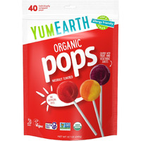 Yumearth Organic Pops Variety Pack, 40 Fruit Flavored Favorites Lollipops, Allergy Friendly, Gluten Free, Non-Gmo, Vegan, No Artificial Flavors Or Dyes