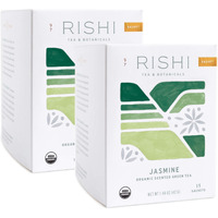 Rishi Tea Jasmine Green Tea - Herbal Tea Bags, Contains Caffeine, Jasmine Green Tea Bags, Usda Certified Organic, Jasmine Tea Bags, Floral Aroma & Taste, Organic Green Tea - 15 Sachets In Each, 2-Pack
