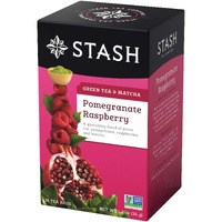 Stash Tea Pomegranate Raspberry & Matcha Green Tea - Caffeinated, Non-Gmo Project Verified Premium Tea With No Artificial Ingredients, 18 Count (Pack Of 6) - 108 Bags Total