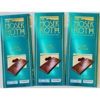 Moser Roth German Dark Chocolate/Sea Salt, Lot Of (3) Bars 4.4 Oz Each