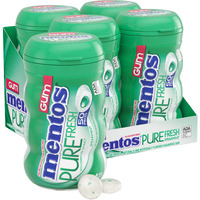 Mentos Pure Fresh Sugar-Free Chewing Gum With Xylitol, Spearmint, 50 Piece Bottle (Bulk Pack Of 4)