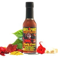 Hellfire Hot Sauce Fiery Fool - Extreme Hot Sauce Without Extract, Featured On Hot Ones Tv Show, 5 Oz.