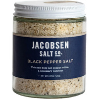 Jacobsen Salt Co. Black Pepper Kosher Sea Salt, Non-Iodized, 4.23 Oz