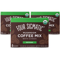 Four Sigmatic Mushroom Coffee Mix Cordyceps And Chaga Pack Of 3 (30 Packets Total)