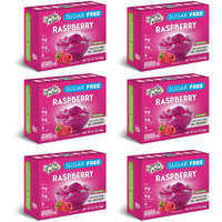 Simply Delish Plant Based Natural Raspberry Jel Dessert - 6 Pack - Zero Sugar, 0G Net Carbs, Gluten Free, Vegan, Diabetic & Allergen Free