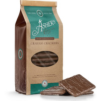 Asher's Chocolates Company, Chocolate Covered Graham Crackers, Made From The Finest Kosher Chocolate, Small Batches, Family Owned Since 1892 (7.15 Oz, Dark Chocolate)