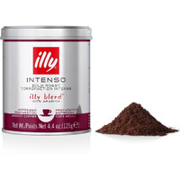 Illy Ground Coffee Espresso - 100% Arabica Coffee Ground - Intenso Dark Roast - Warm Notes Of Cocoa & Dried Fruit - Rich Aromatic Profile - Precise Roast - No Preservatives - 4.4 Ounce