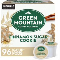 Green Mountain Coffee Roasters Cinnamon Sugar Cookie Keurig Single-Serve K-Cup Pods, Light Roast Coffee, 96 Count (4 Packs Of 24)
