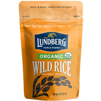 Lundberg Organic Wild Rice - 100% Natural California Cultivated Black Wild Rice For Healthy Meals, Vegan Food, Gluten-Free Rice, Pantry Staples, 8 Oz