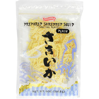 Shirakiku Prepared Shredded Squid Dried Squid Plain Flavor, 8 Ounce