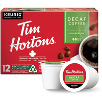 Tim Hortons Decaf, Medium Roast Coffee, Single-Serve K-Cup Pods Compatible With Keurig Brewers, 12Ct K-Cups