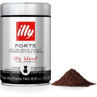 Illy Drip Coffee - Ground Coffee - 100% Arabica Ground Coffee - Forte Extra Dark Roast - Notes Of Dark Chocolate & Toasted Bread Aroma - No Preservatives - Rich & Strong - 8.8 Ounce